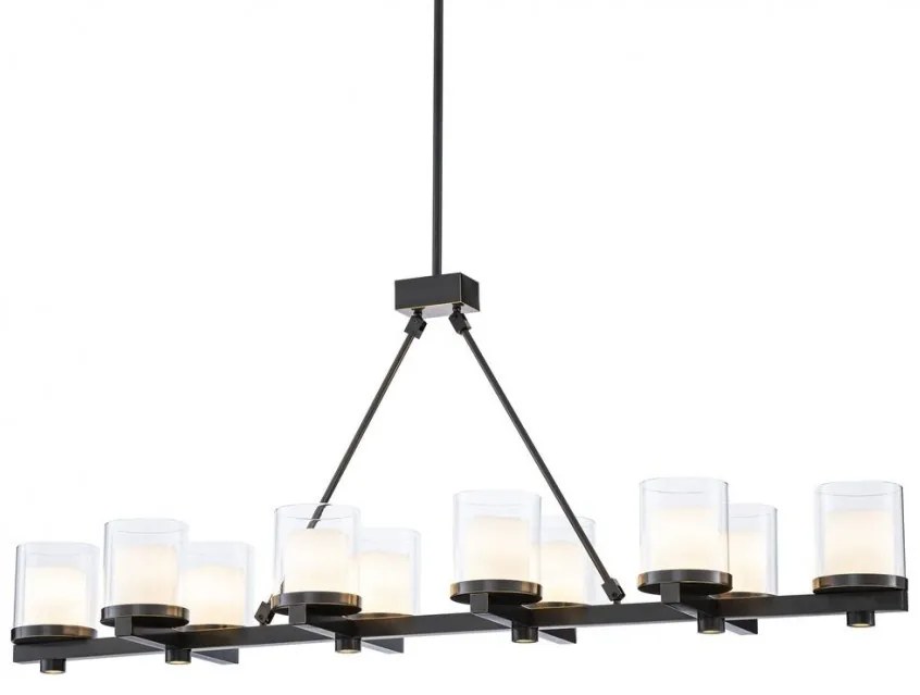 Lustra suspendata cu telecomanda design LUX Donovan, bronz 116060 HZ