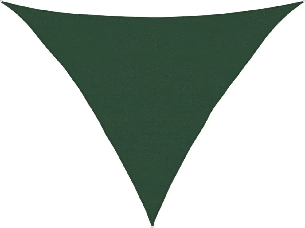 vidaXL Pânză parasolar, verde închis, 5x5x6 m, 160 g/m², HDPE
