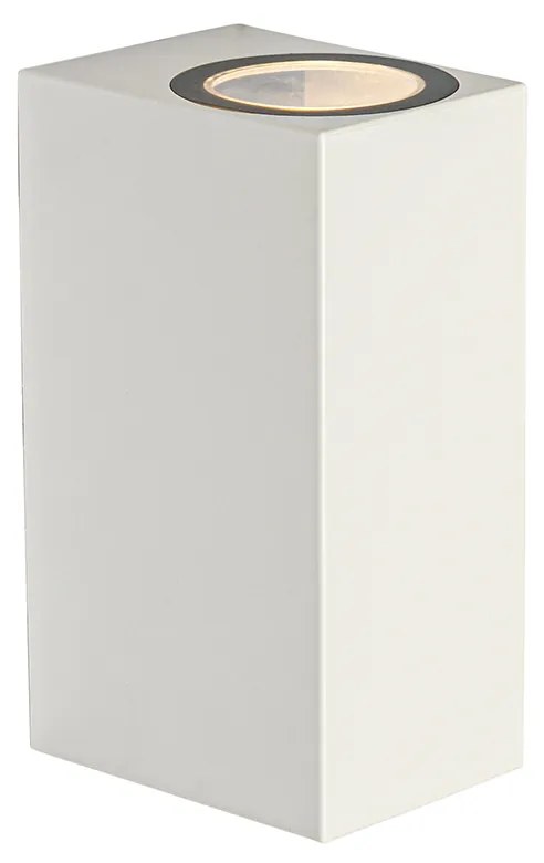 Lampa de perete exterioară modernă din plastic alb cu 2 lumini - Baleno