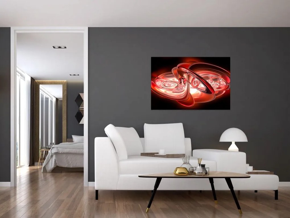Tabloul - forme roșii (90x60 cm)