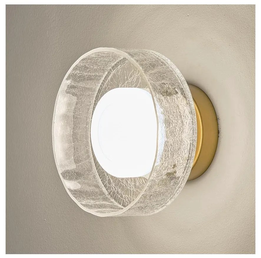 Aplică LED/8W/230V 3000K auriu/transparent