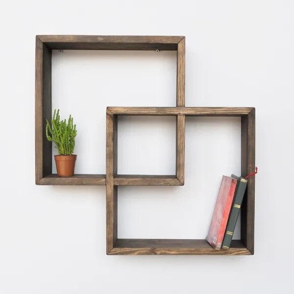 Etajeră de perete 51x51 cm molid