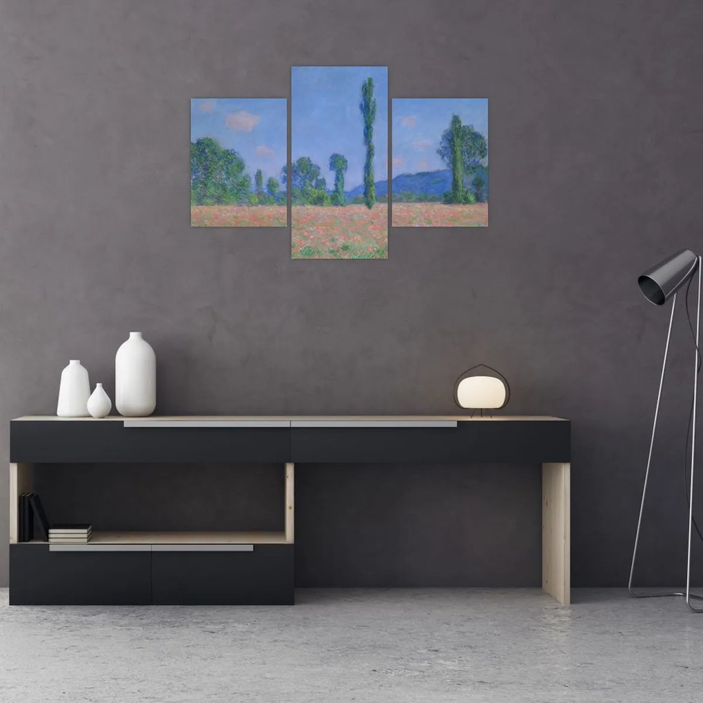 Tablou - Claude Monet, Poppy Field (Giverny), reproducere (90x60 cm)