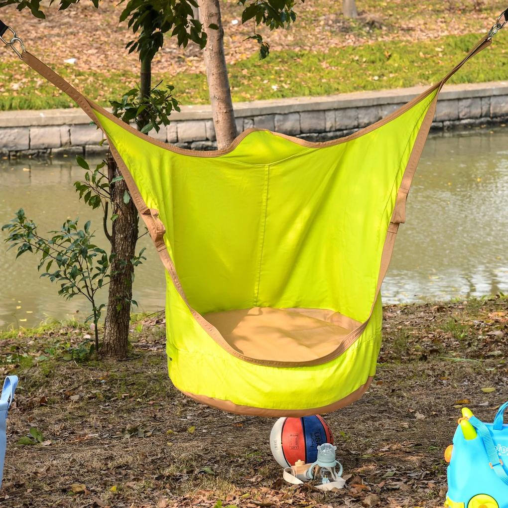 Outsunny hamac pentru copii, portabil, 75x55x140 cm verde | AOSOM RO