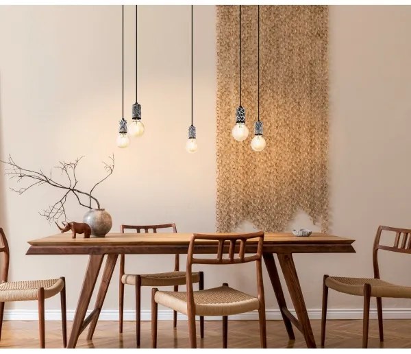 Eglo 43314 - Candelabru suspendat pe cablu COULSDON, 5 x E27, 10 W, 230 V