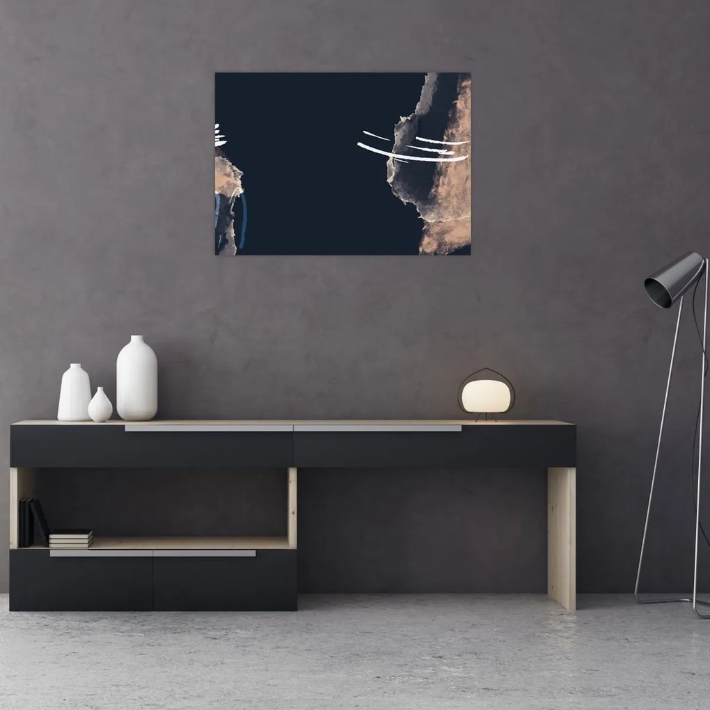 Tablou - Abstracție albastru închis (70x50 cm)