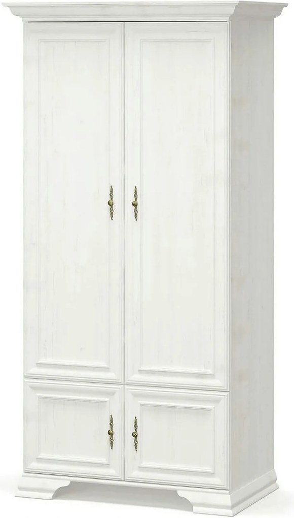 Dulap pin alb anderson IRYS, PAL laminat, cu 4 usi, 101x62x198 cm