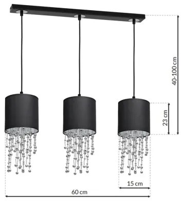 Lustră pe cablu ALMERIA 3xE27/60W/230V
