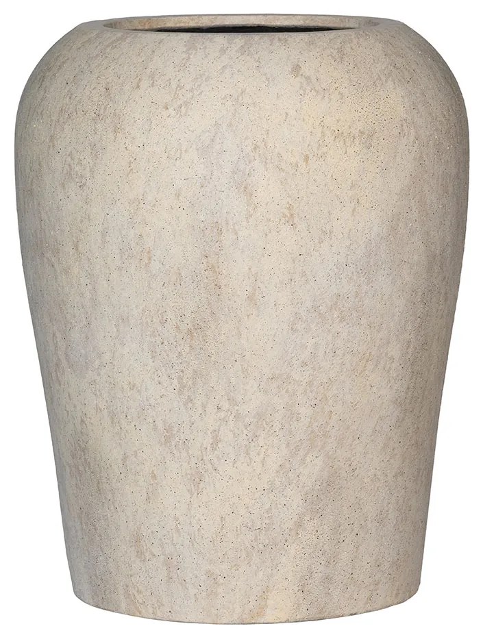 Ghiveci de flori Lena, travertin bej, dimensiuni multiple - Ghivece ceramice mărimea: M - ⌀ 53, h. 68 cm