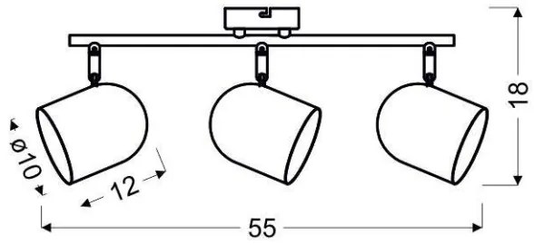 Lampă spot AZURO 3xE27/40W/230V