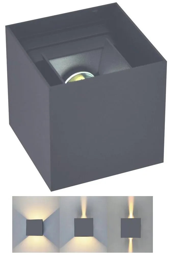 Aplică de exterior KIOTO 1xG9/5W/230V IP44 antracit