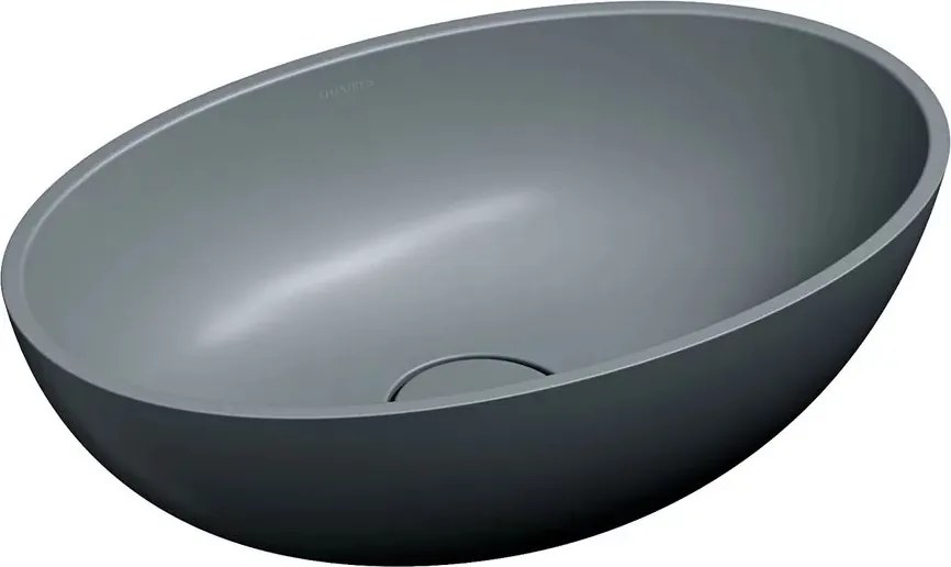 Lavoar pe blat Omnires Shell M+ finisaj gri cenusa mat 50 cm