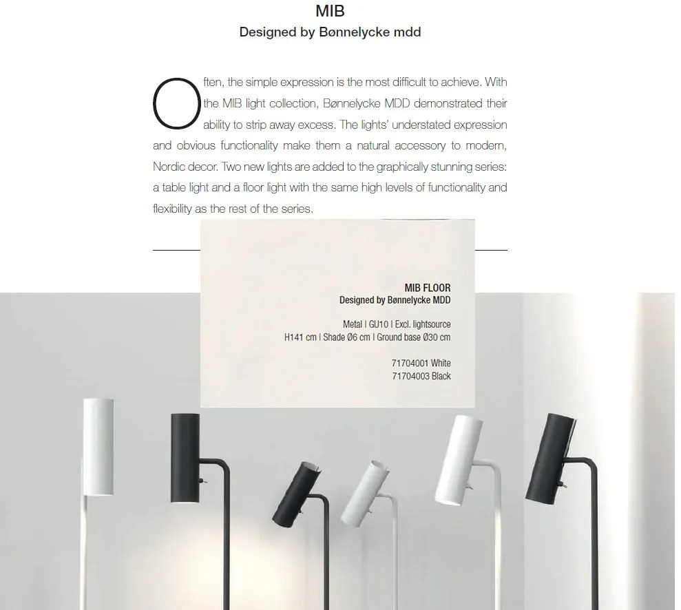 Lampadar / Lampa de podea stil nordic MIB negru 71704003 DFTP
