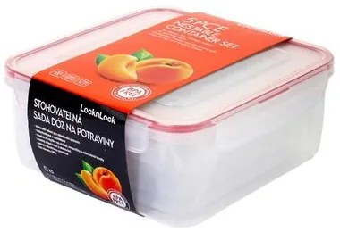 LOCKnLOCK Set de recipiente pentru alimente Lockpătrat, 5 buc.