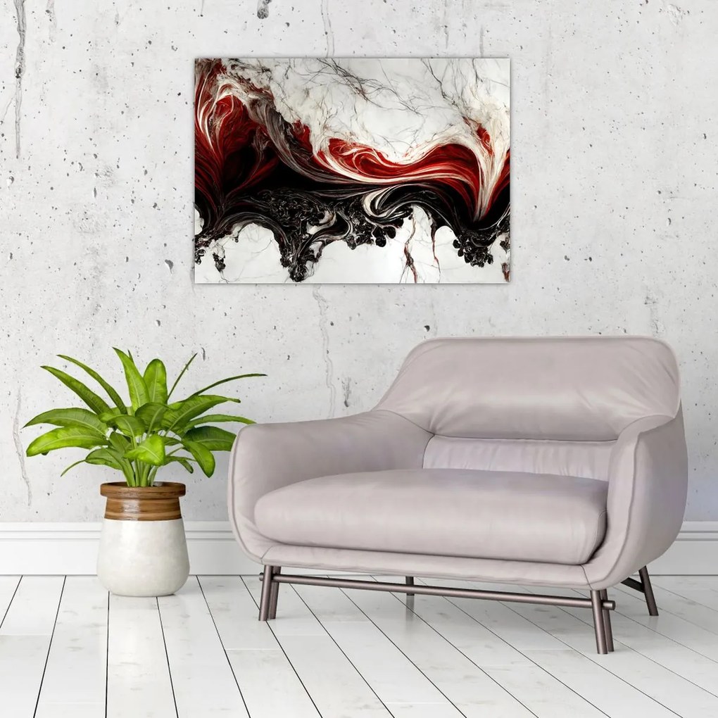 Tablou pe sticlă - Abstracție modernă (70x50 cm)