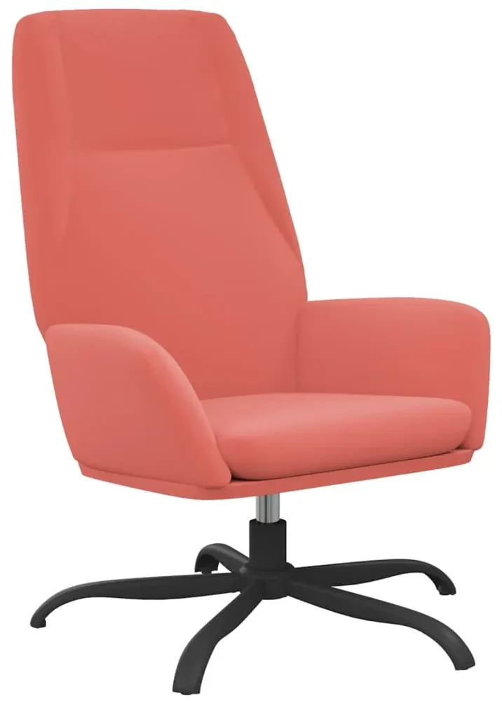 341370 vidaXL Scaun de relaxare, roz, catifea