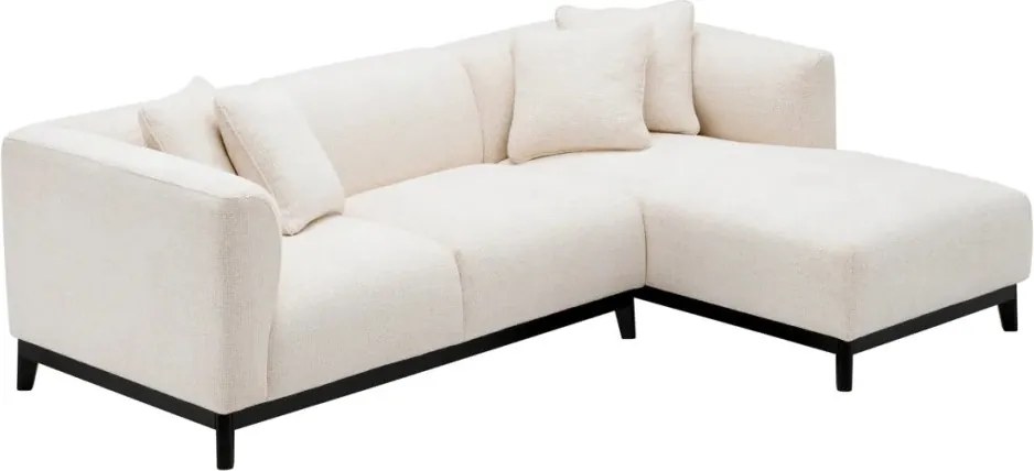 Coltar LUX design LUX cu sezlong dreapta Corso Lounge, Lyssa off-white