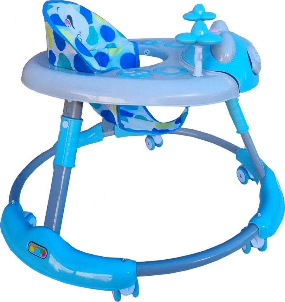 Premergator reglabil in 6 trepte de inaltime NOVOKIDS™ Baby Panda Walker, Cu melodii, Pliabil, Max 20 kg, Roti silentioase, Model Ursulet Panda,