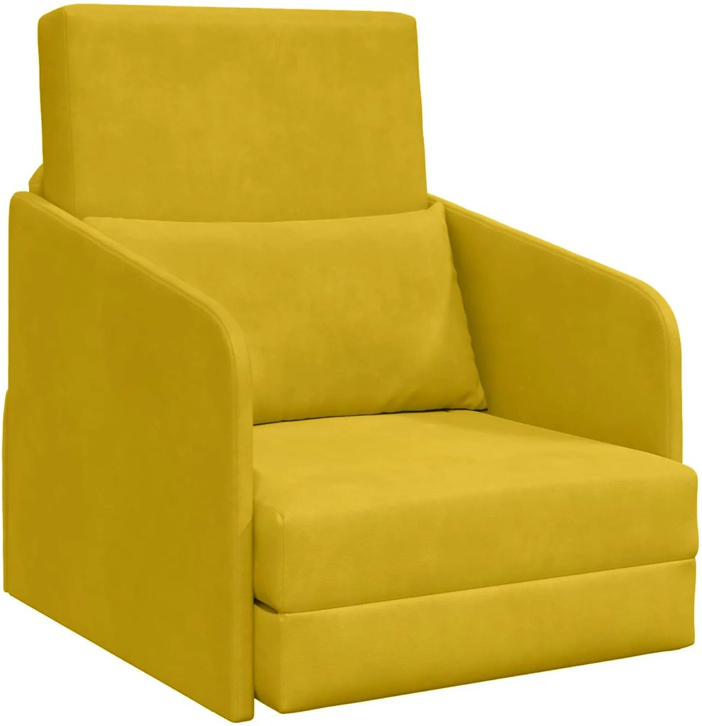 vidaXL Pat canapea Galben 65 x 80 x 83 cm Catifea