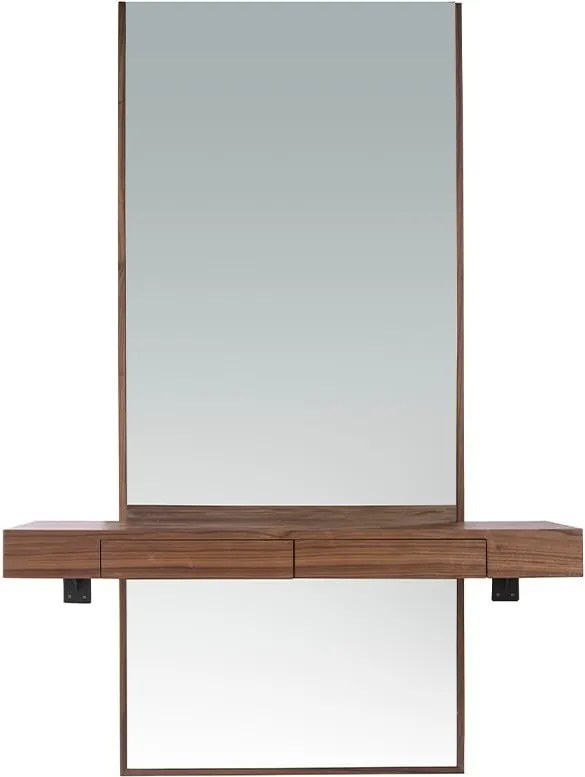 Oglinda de perete verticala cu raft tip consola Alline