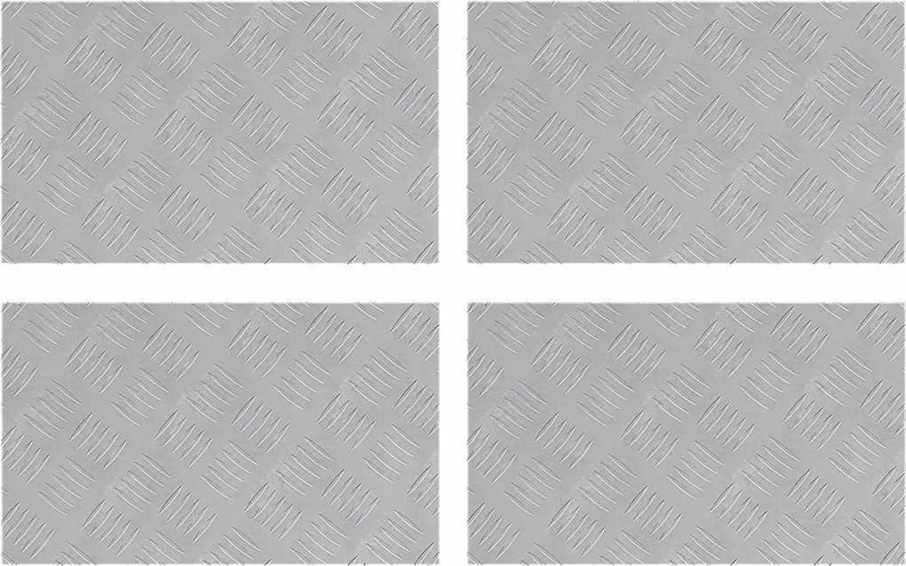 vidaXL Trepte Dreptunghiular 4 pcs Argintiu 50 x 30 cm Aluminiu