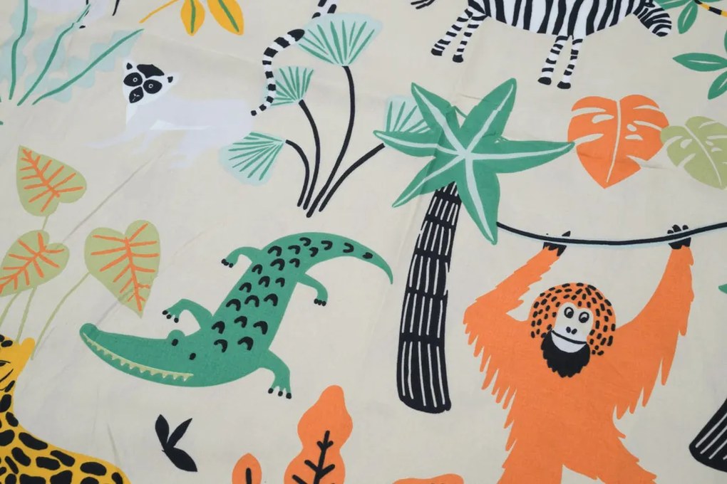 Fata de perna din microfibra JUNGLE FRIENDS 70x90 cm, colorat
