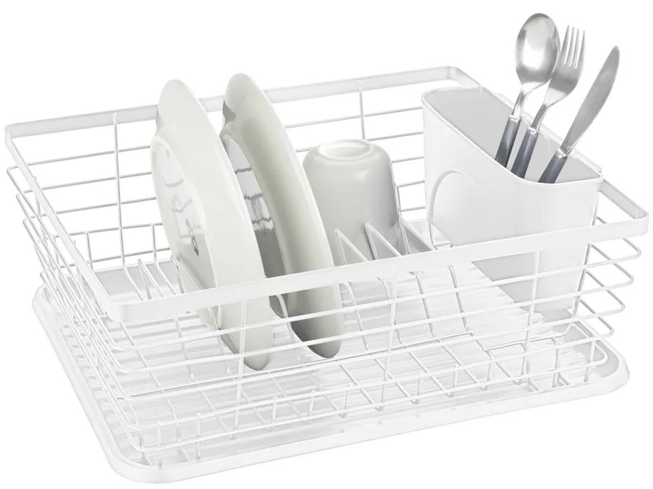 Scurgător de vase alb din metal 36x30 cm Drip – Wenko