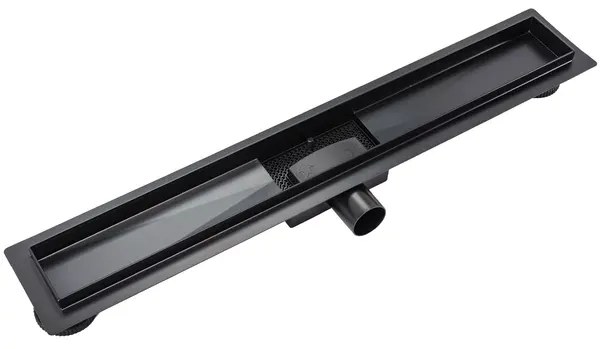 Set rigola pentru dus plus capac negru mat Rea Neo Pure 70 cm