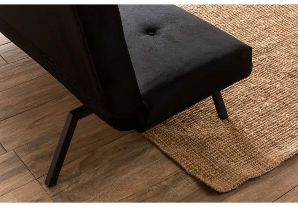 Canapea extensibilă BAKU, 2 locuri, neagră