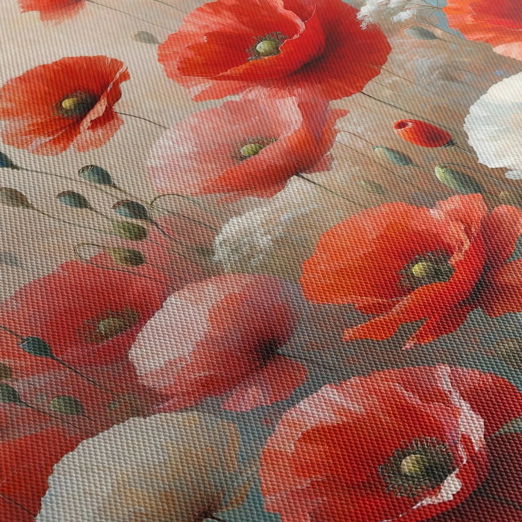 Tablou - Pictură cu maci (120x50 cm)
