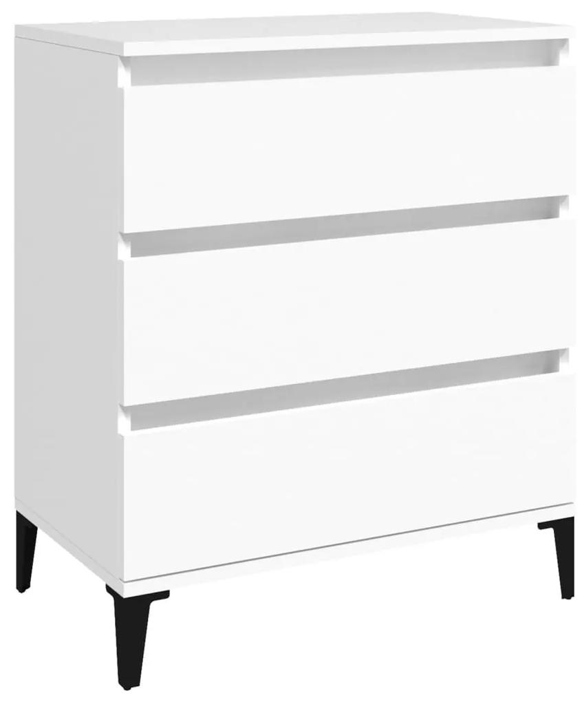 823048 vidaXL Servantă, alb, 60x35x70 cm, lemn prelucrat