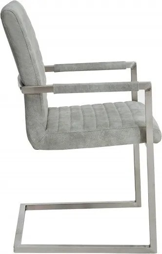Set 2 scaune cu brate Loft stone gri/ argintiu