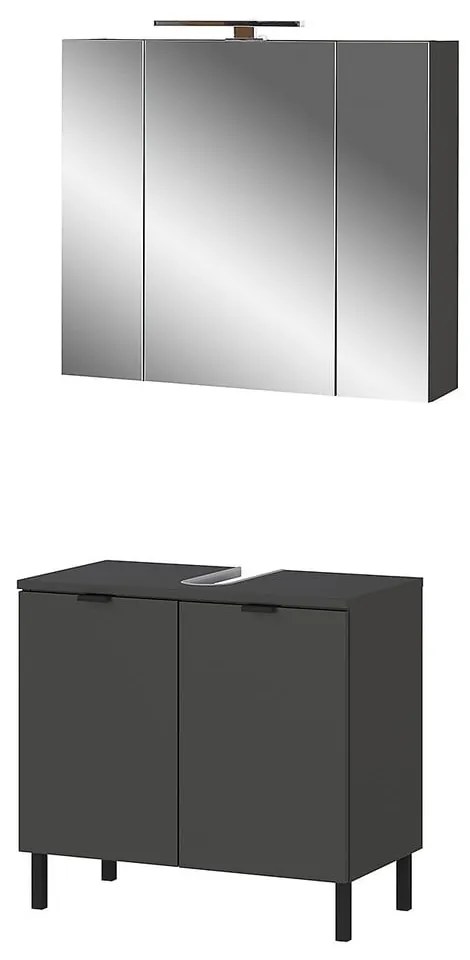 Set mobilă de baie gri antracit Arcena – Germania