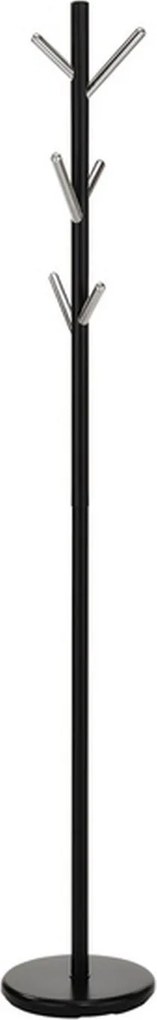 Cuier pom ALLEN, negru/crom, metal, 28x176 cm