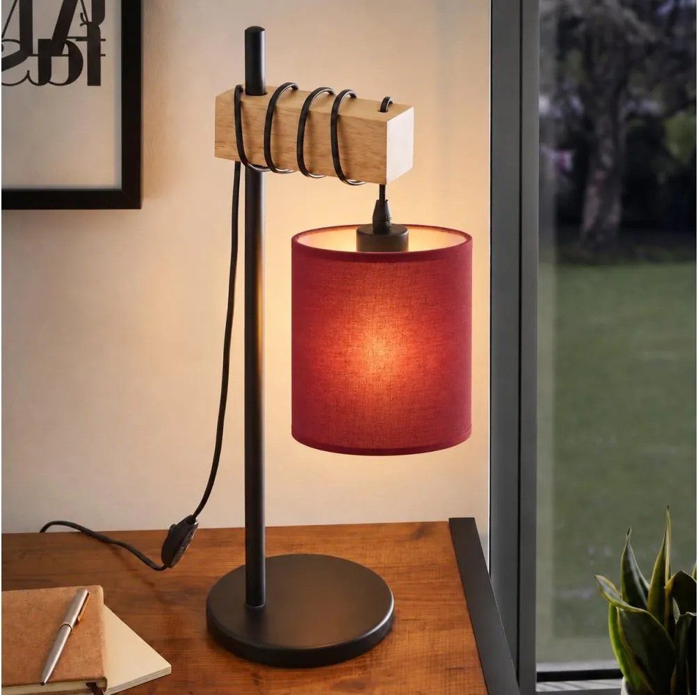 BRILAGI - Lampă de masă NUBILA 1xE27/40W/230V maro/neagră/roșie pompeiană