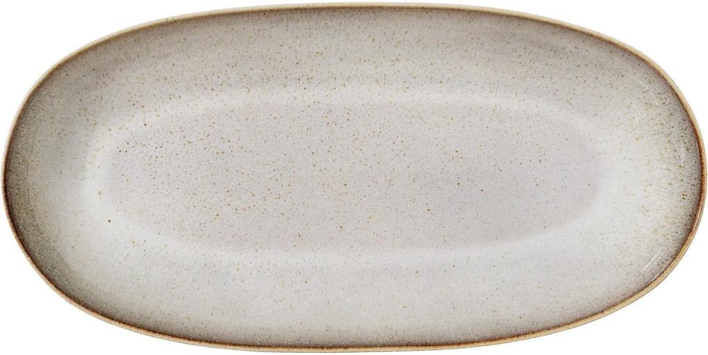 Platou pentru servire Sandrine, Gri, Ceramica 42x21 cm