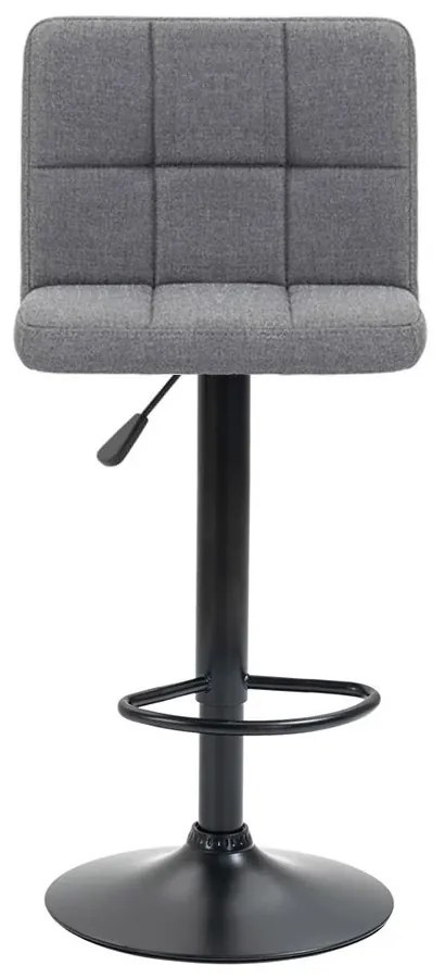 Scaune de bar tapitate 2 buc-gri deschis