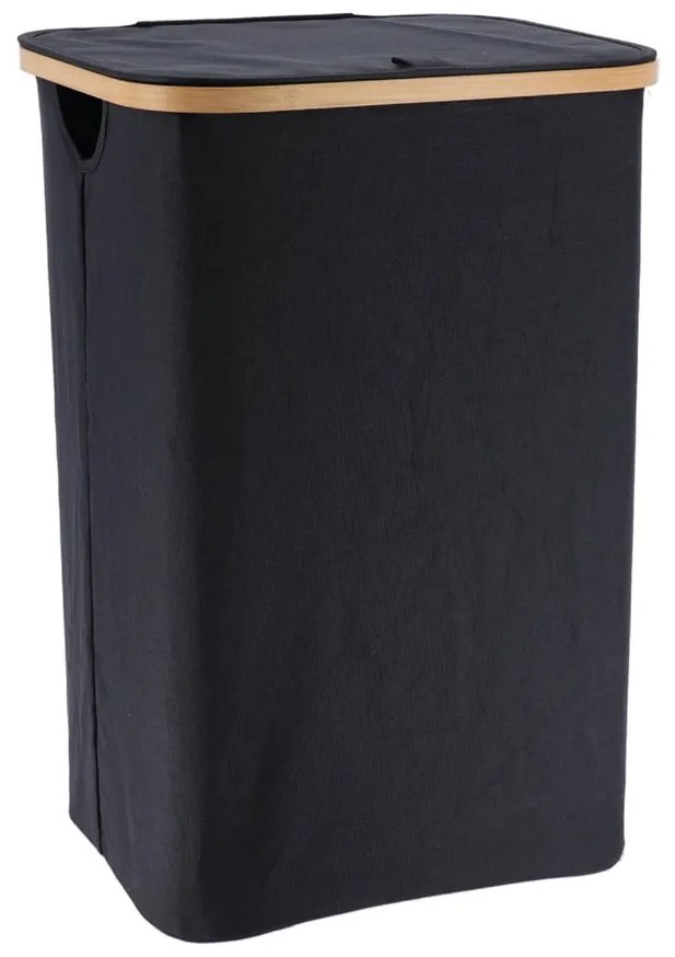 Kesper 19594 Coș de rufe cu capac, negru , 51 x 41x 33 cm