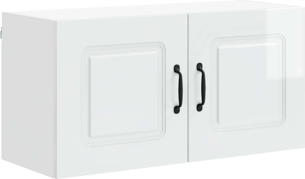 vidaXL Dulap de bucătărie Kalmar Alb lucios 80 x 31 x 40 cm