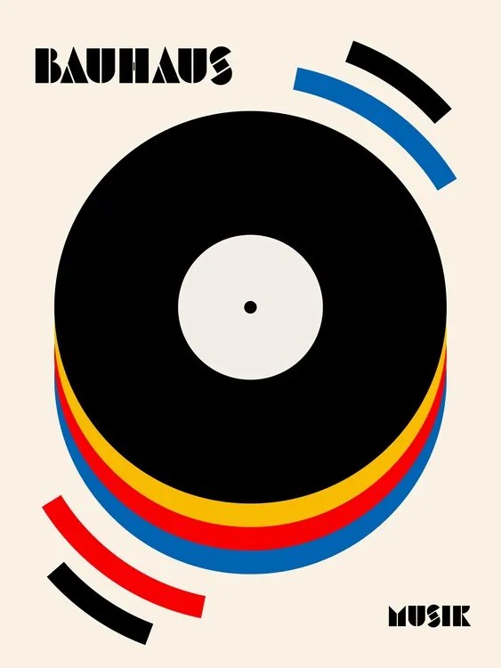 Ilustrație Bauhaus Musik Retro Illustration, Retrodrome