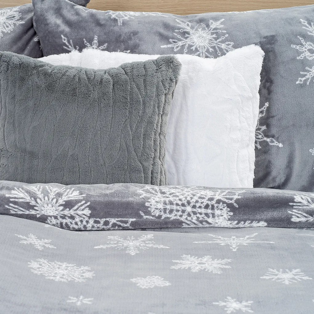 Lenjerie de pat din microflanel 4Home Silent Snowfall, 140 x 220 cm, 70 x 90 cm