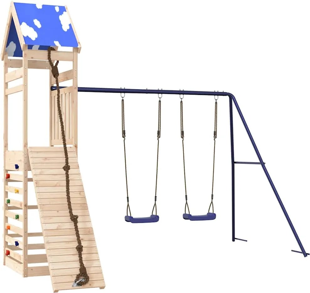 vidaXL Set de joacă pentru exterior, lemn masiv de pin