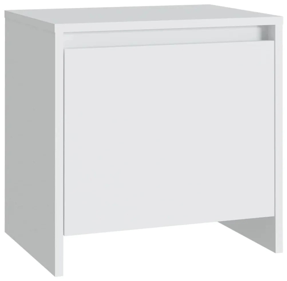 809863 vidaXL Noptieră, alb, 45x34x44,5 cm, PAL