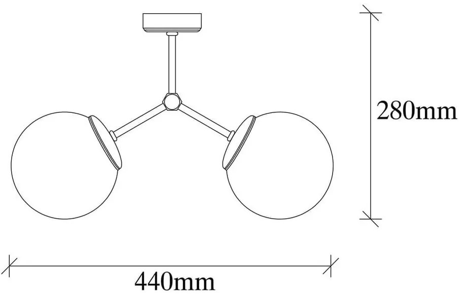 Plafonieră Opviq lights Damar, alb - auriu