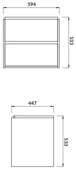 Cersanit S924-008 - Dulap pentru lavoar CREA 59,4x44,7 cm stejar
