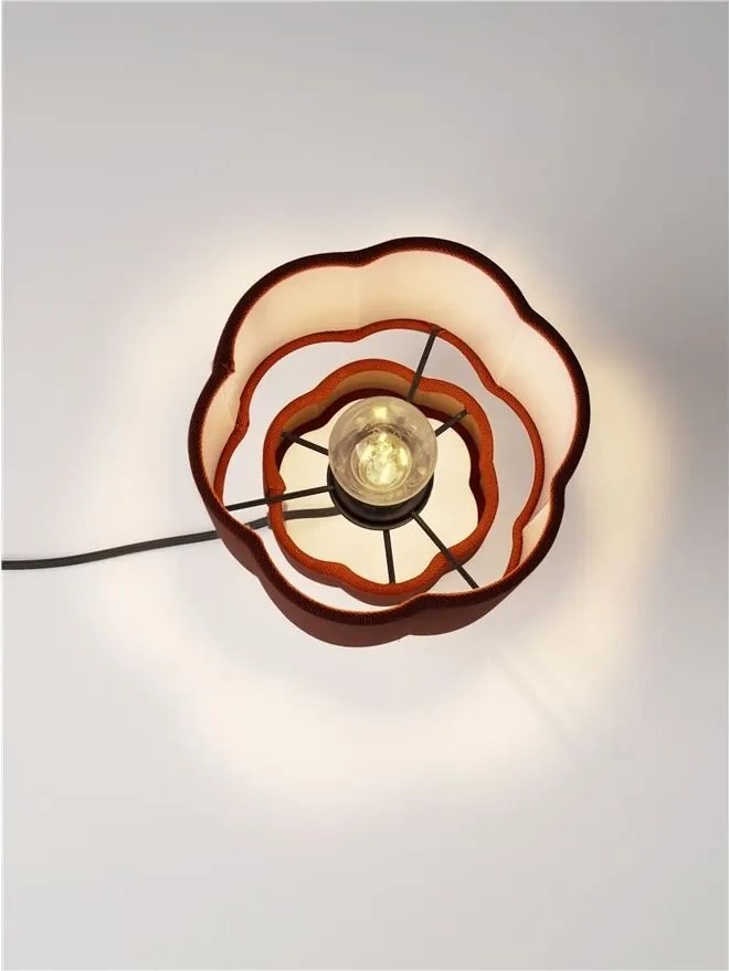 Veioza, Lampa de masa cu abajur rosu maroniu BLOOSY