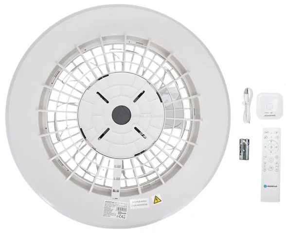 Ventilator LED dimabil de tavan Aigostar LED/40W/230V 2700-6500K 50 cm alb + telecomandă