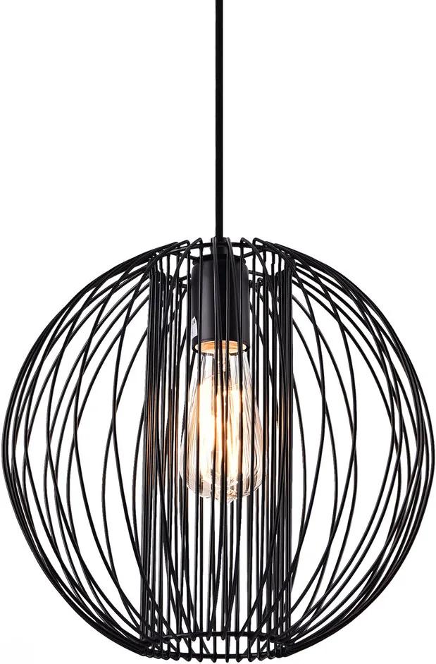 Lampa suspendata design decorativ – lampa plafon - Oslo 155 x Ø 28 cm, negru (1 x E27)