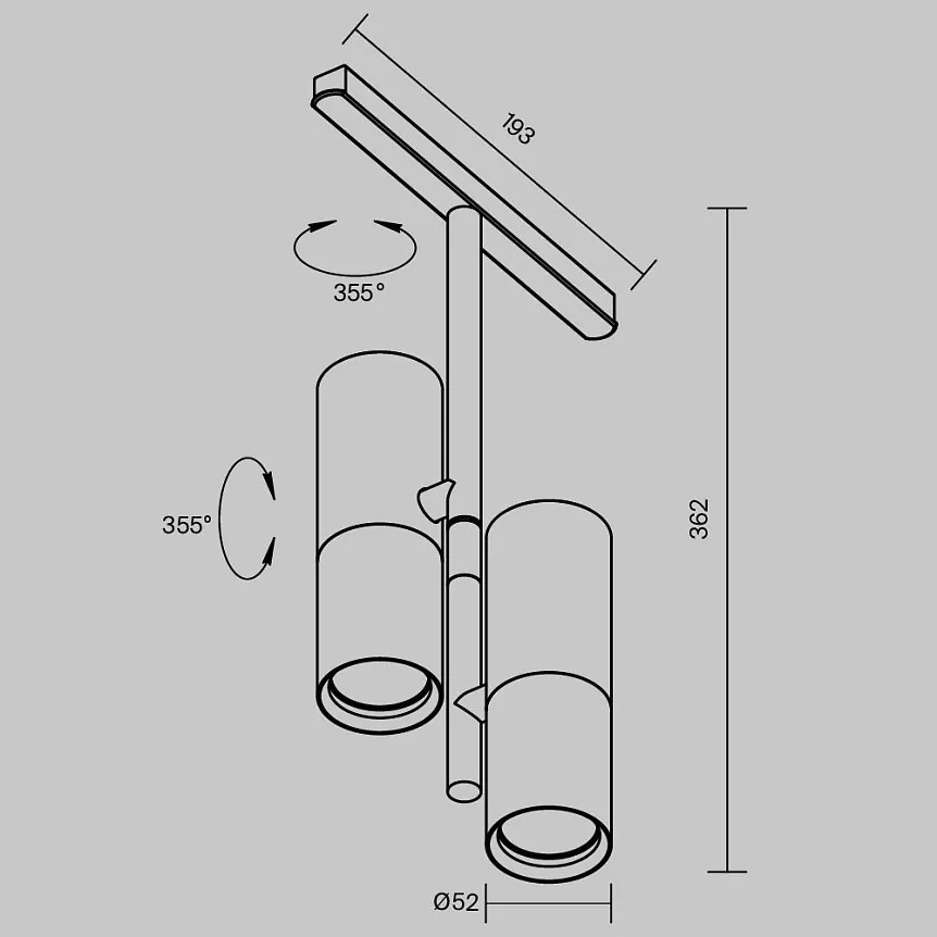 Spot LED, accesoriu pentru sina magnetica Exility, Elti Duo alb