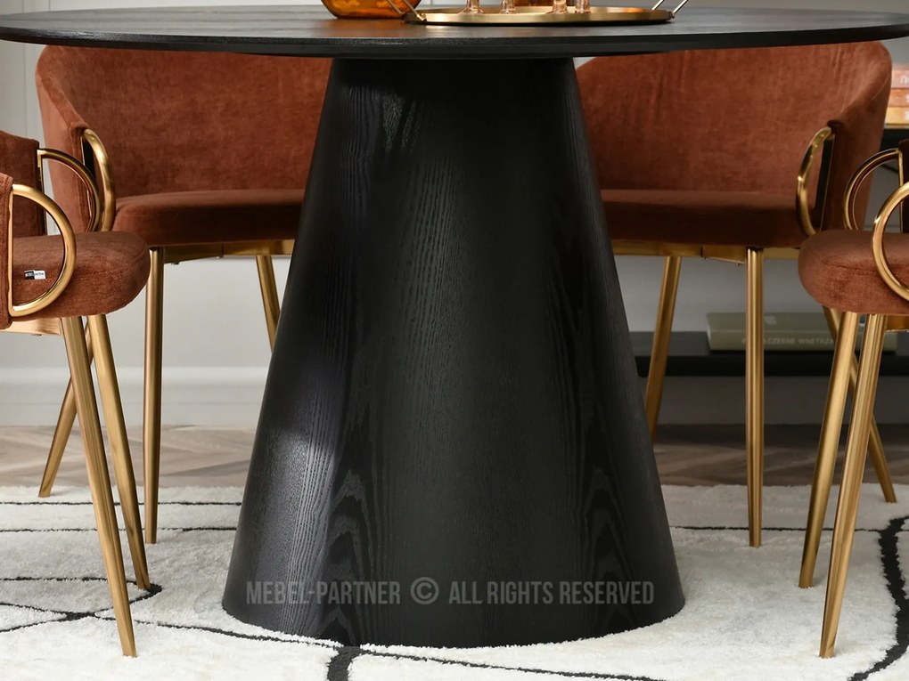 Masă de sufragerie Otava Stol (lemn negru + negru). Promo -10%. 1111761